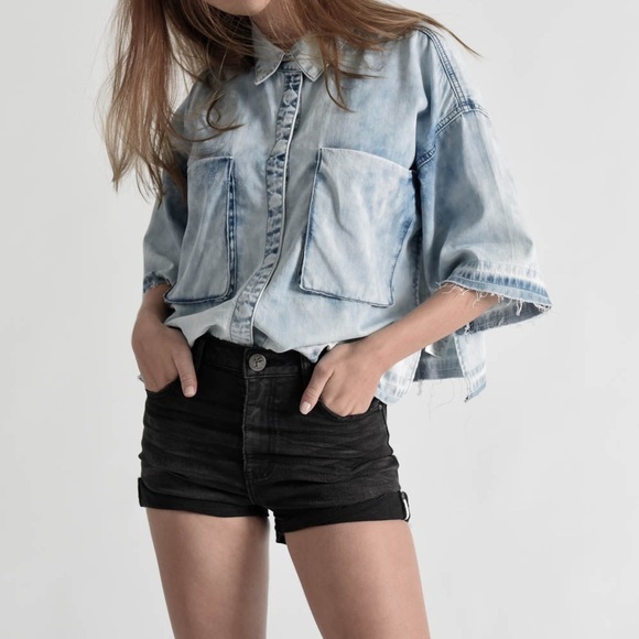 One Teaspoon Superstar Black Harlets Short - 26 - Picture 1 of 6
